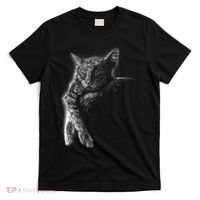 Cat Sleeping On The Moon Sketch T-Shirt thumb 0