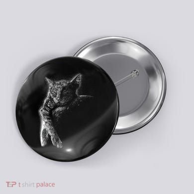Cat Sleeping On The Moon Sketch Button