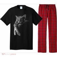 Cat Sleeping On The Moon Sketch Pajama Set thumb 0