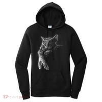 Cat Sleeping On The Moon Sketch Women's Hoodie thumb 0