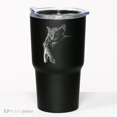 Cat Sleeping On The Moon Sketch Tumbler