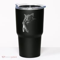 Cat Sleeping On The Moon Sketch Tumbler thumb 0