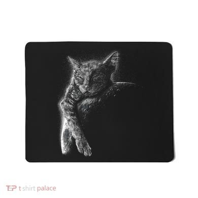 Cat Sleeping On The Moon Sketch Mousepad