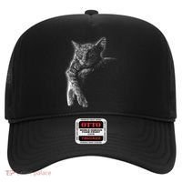 Cat Sleeping On The Moon Sketch Hat thumb 0