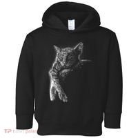 Cat Sleeping On The Moon Sketch Toddler Hoodie thumb 0