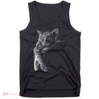 Cat Sleeping On The Moon Sketch Tank Top thumb 0