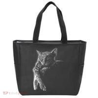 Cat Sleeping On The Moon Sketch Tote Bag thumb 0