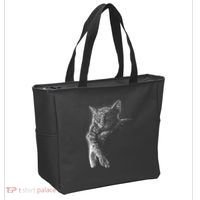 Cat Sleeping On The Moon Sketch Tote Bag thumb 2