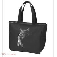Cat Sleeping On The Moon Sketch Tote Bag thumb 3