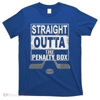 Cool Straight Outta The Penalty Box Hockey Player Themed Cool Gift T-Shirt thumb 0