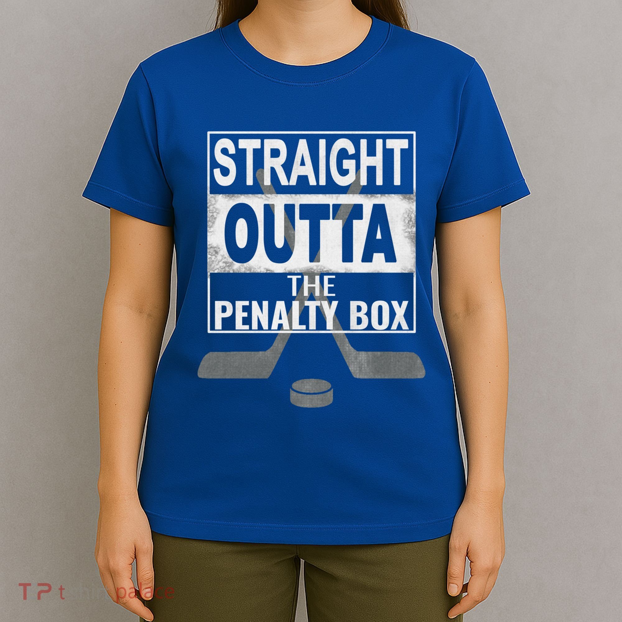 Cool Straight Outta The Penalty Box Hockey Player Themed Cool Gift T-Shirt