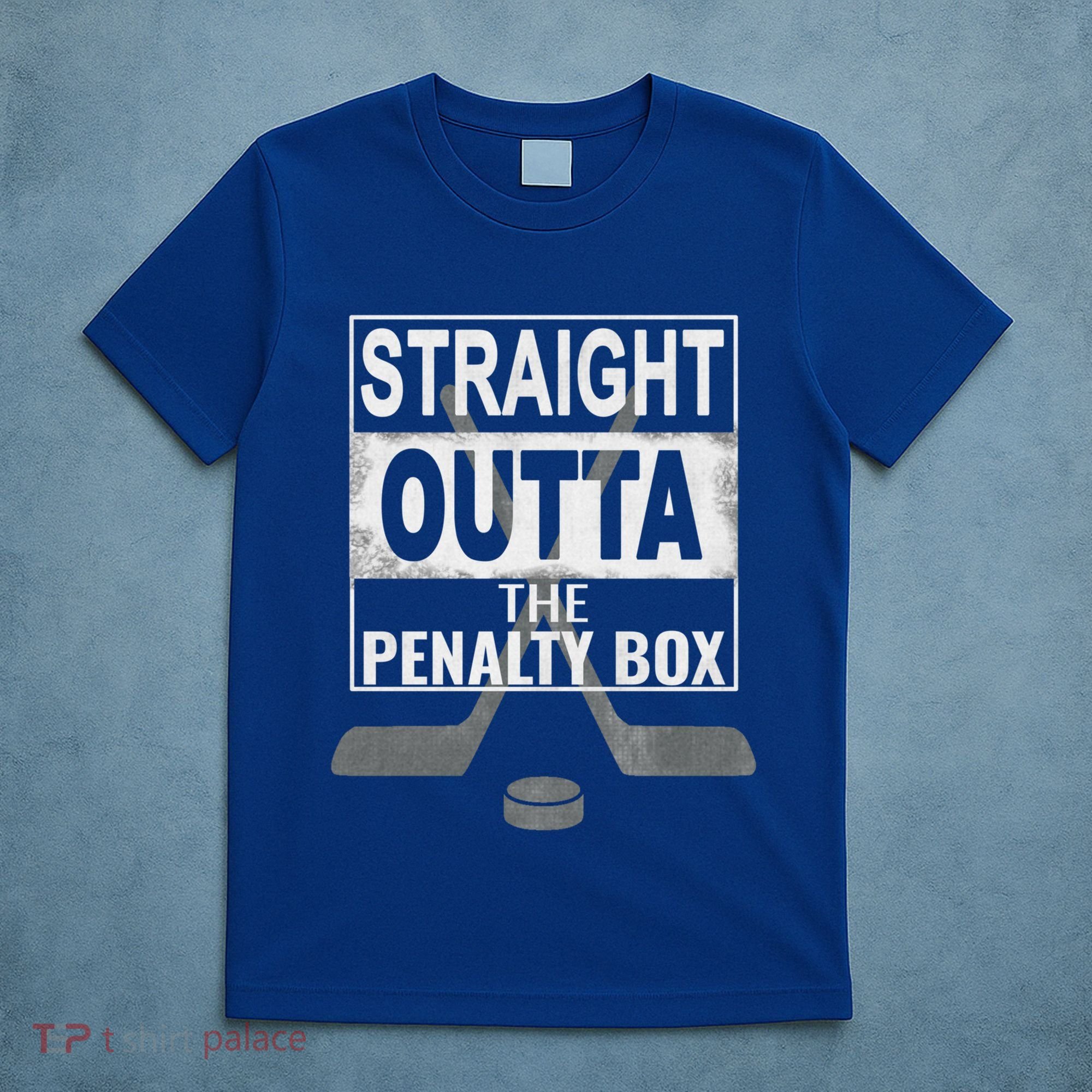 Cool Straight Outta The Penalty Box Hockey Player Themed Cool Gift T-Shirt
