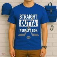 Cool Straight Outta The Penalty Box Hockey Player Themed Cool Gift T-Shirt thumb 6