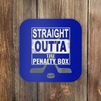 Cool Straight Outta The Penalty Box Hockey Player Themed Cool Gift Coaster thumb 0
