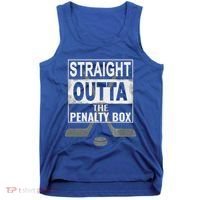 Cool Straight Outta The Penalty Box Hockey Player Themed Cool Gift Tank Top thumb 0