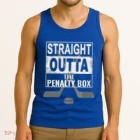 Cool Straight Outta The Penalty Box Hockey Player Themed Cool Gift Tank Top thumb 3