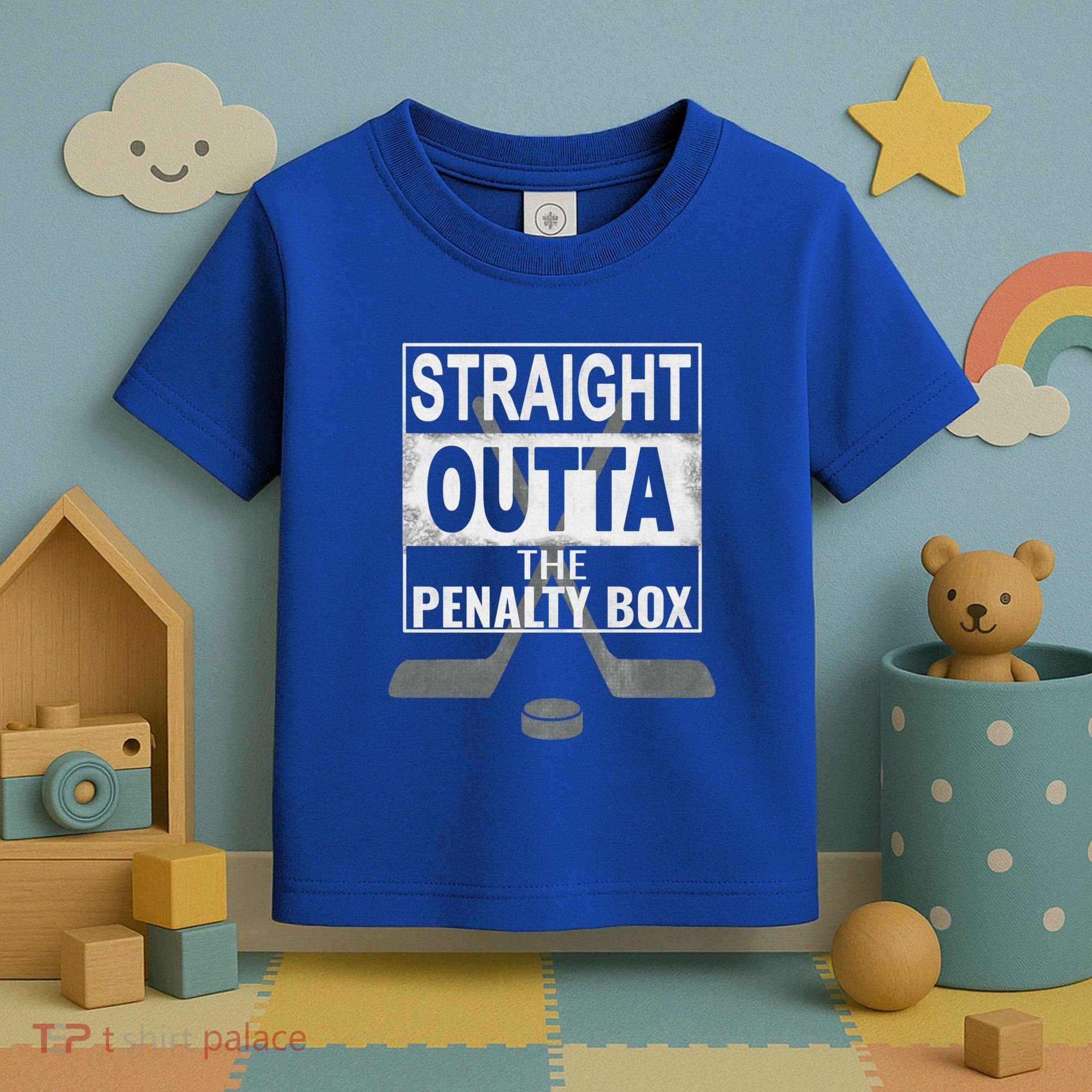 Cool Straight Outta The Penalty Box Hockey Player Themed Cool Gift Toddler T-Shirt