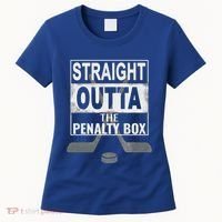 Cool Straight Outta The Penalty Box Hockey Player Themed Cool Gift Women's T-Shirt thumb 0