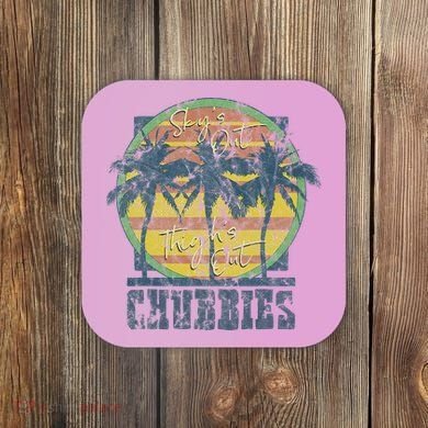 Chubbies Sky’S Out Thighs Out Vintage Retro Beach Coaster