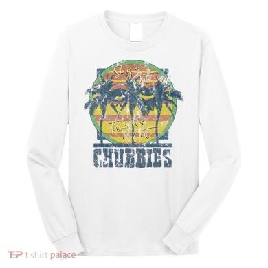 Chubbies Sky’S Out Thighs Out Vintage Retro Beach Long Sleeve Shirt