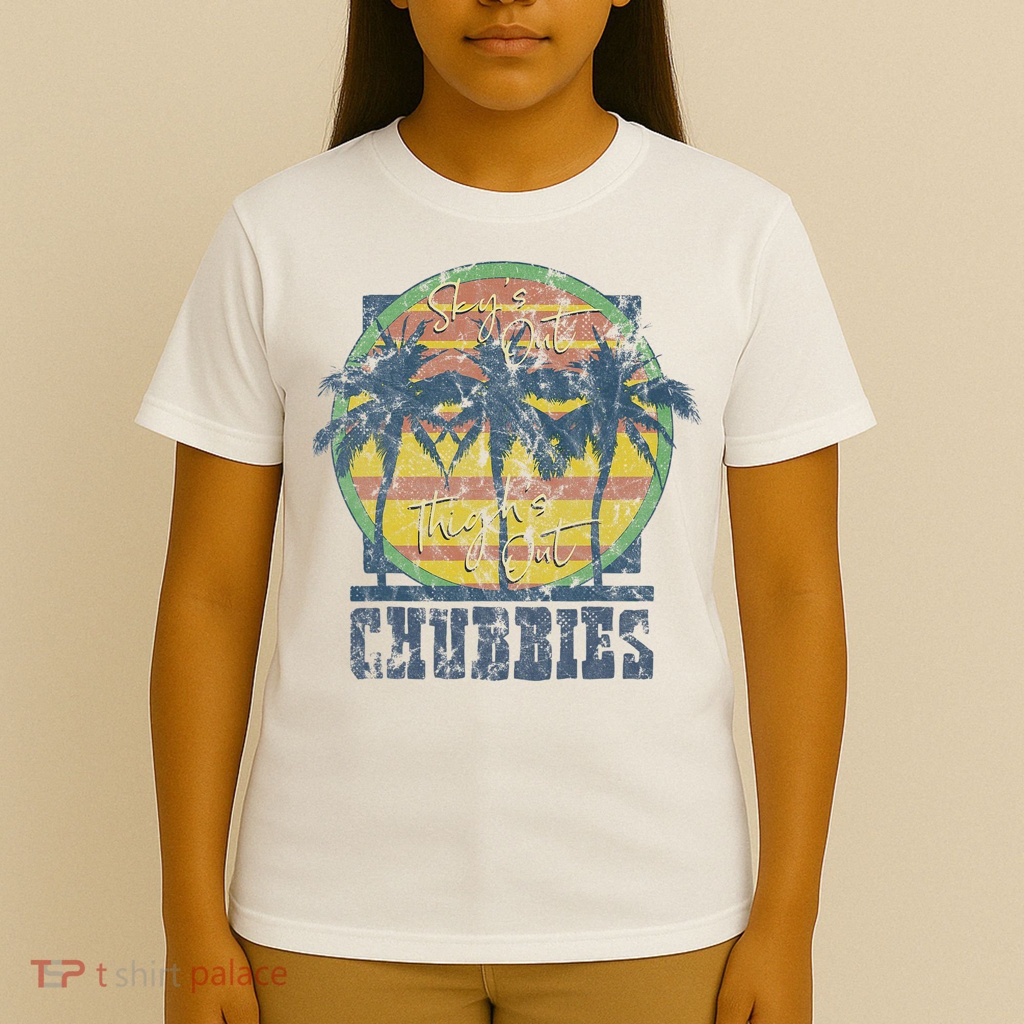 Chubbies Sky’S Out Thighs Out Vintage Retro Beach T-Shirt