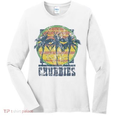 Chubbies Sky’S Out Thighs Out Vintage Retro Beach Women's Long Sleeve Shirt