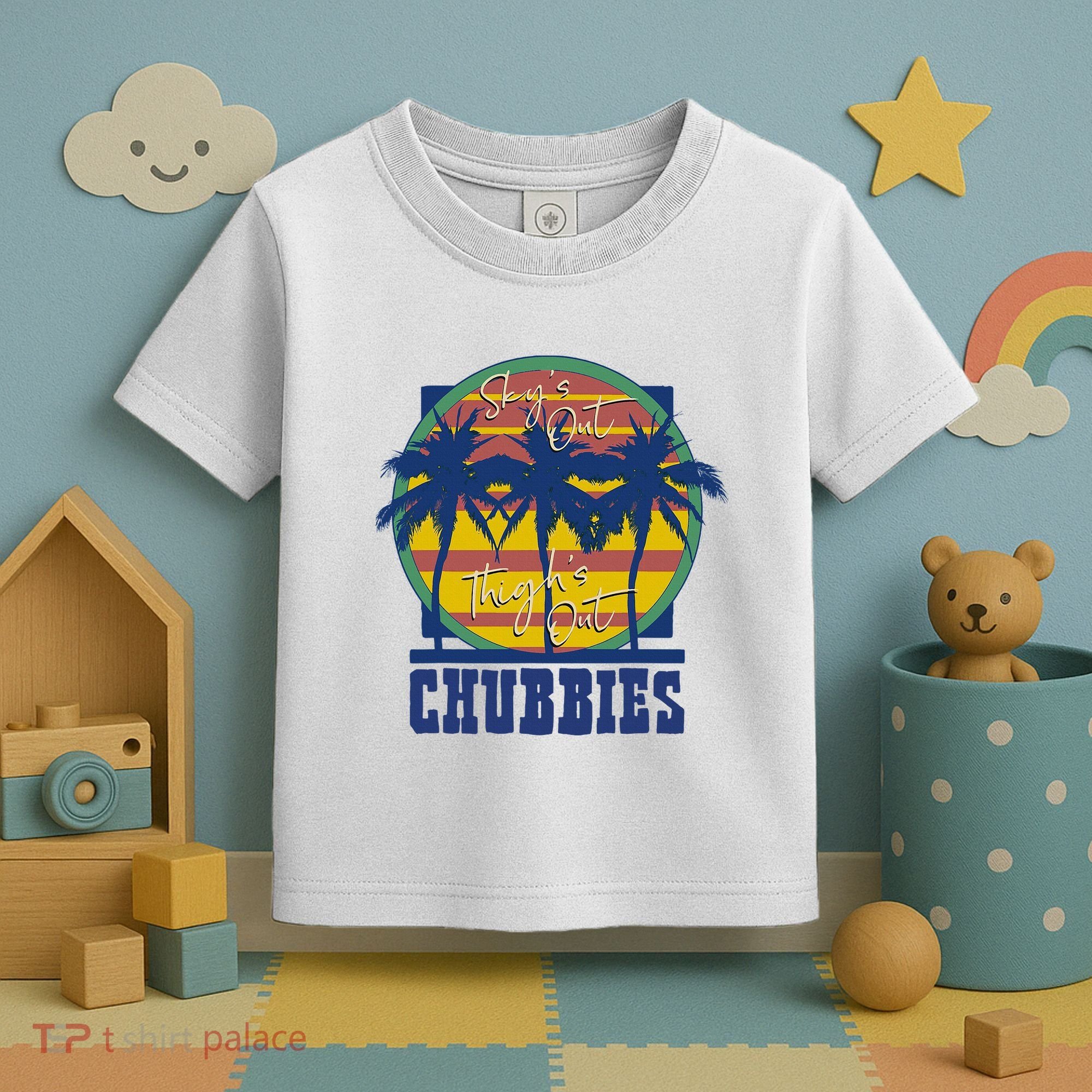 Chubbies Sky’S Out Thighs Out Toddler T-Shirt
