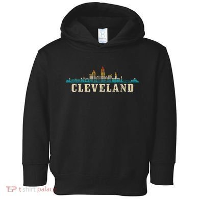 Cleveland Skyline Ohio Vintage Pride Retro Toddler Hoodie