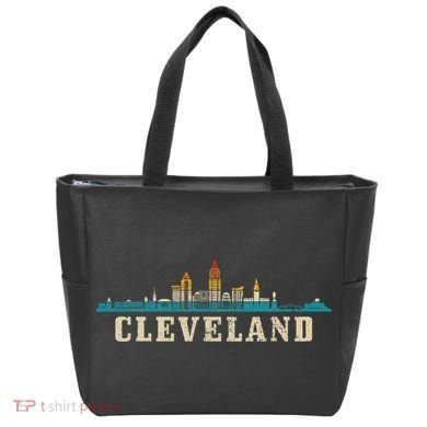 Cleveland Skyline Ohio Vintage Pride Retro Tote Bag
