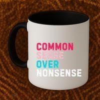 Common Sense Over Nonsense Coffee Mug thumb 2