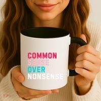 Common Sense Over Nonsense Coffee Mug thumb 3
