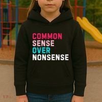 Common Sense Over Nonsense Kids Hoodie thumb 3