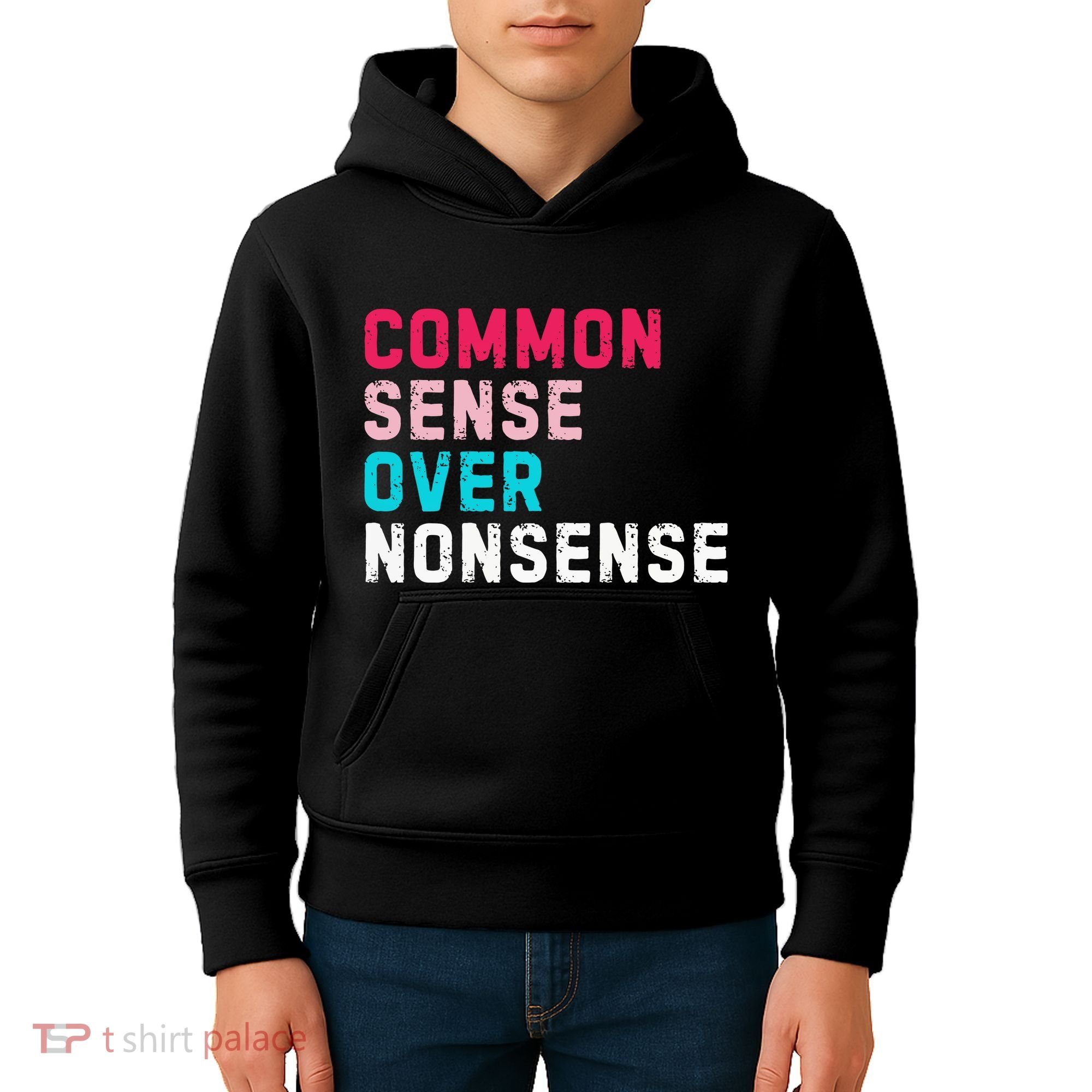 Common Sense Over Nonsense Kids Hoodie