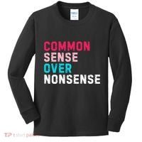 Common Sense Over Nonsense Kids Long Sleeve Shirt thumb 0