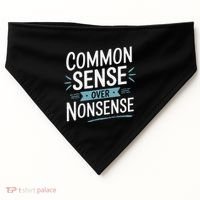 Common Sense Over Nonsense USA-Made Doggie Bandana thumb 0