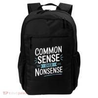 Common Sense Over Nonsense Backpack thumb 0