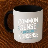 Common Sense Over Nonsense Coffee Mug thumb 2