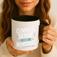 Common Sense Over Nonsense Coffee Mug thumb 3