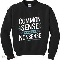 Common Sense Over Nonsense Kids Sweatshirt thumb 0