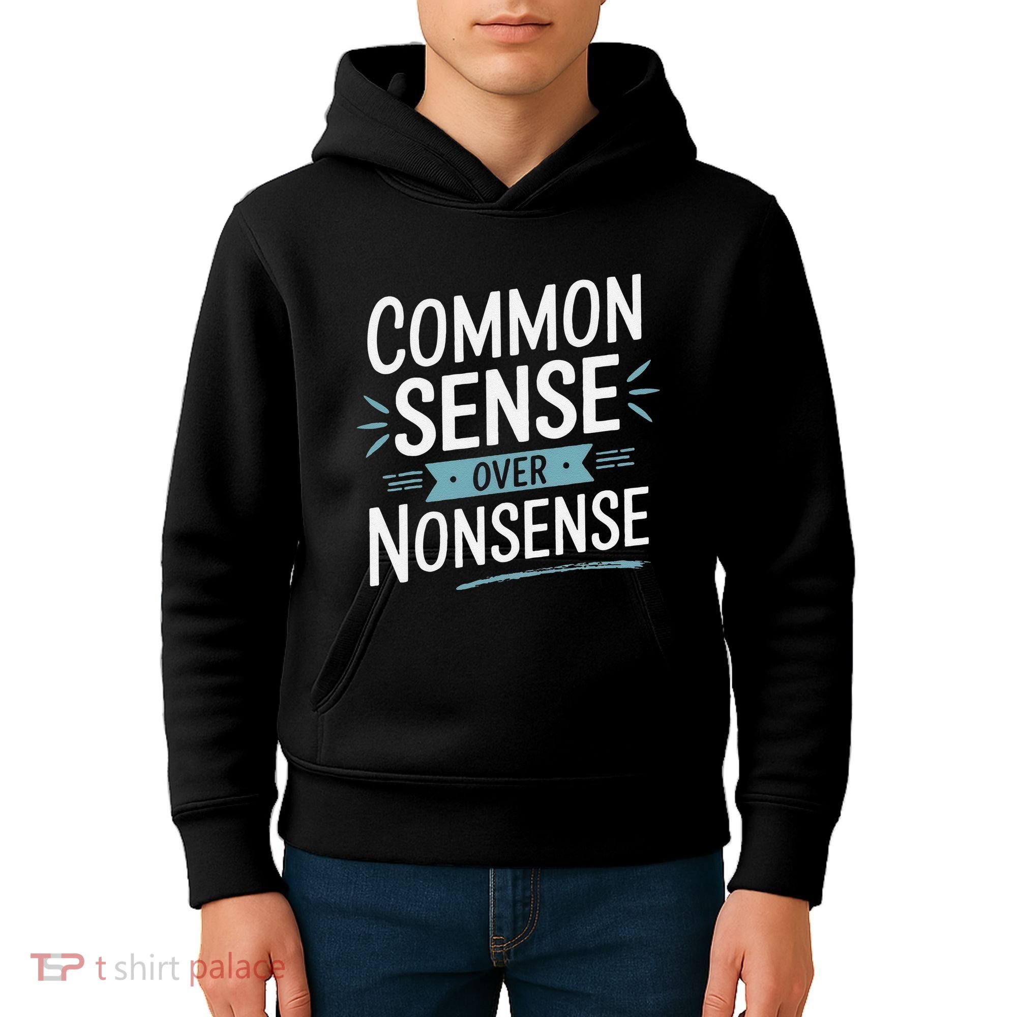 Common Sense Over Nonsense Kids Hoodie