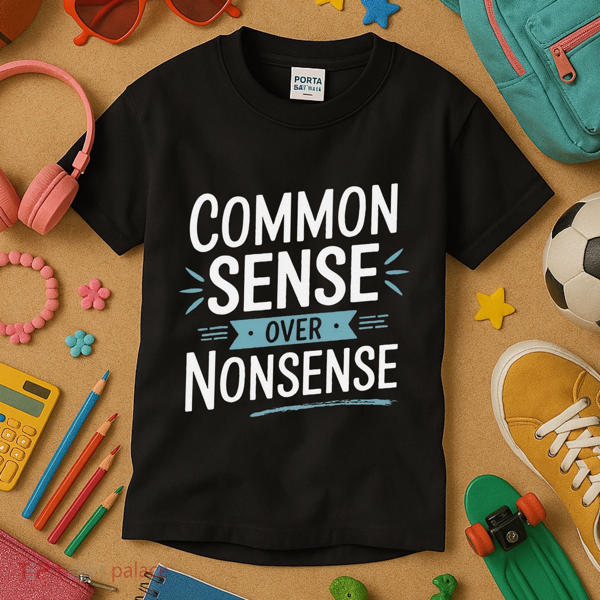 Common Sense Over Nonsense Kids T-Shirt