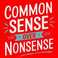 Common Sense Over Nonsense Santa Hat thumb 1