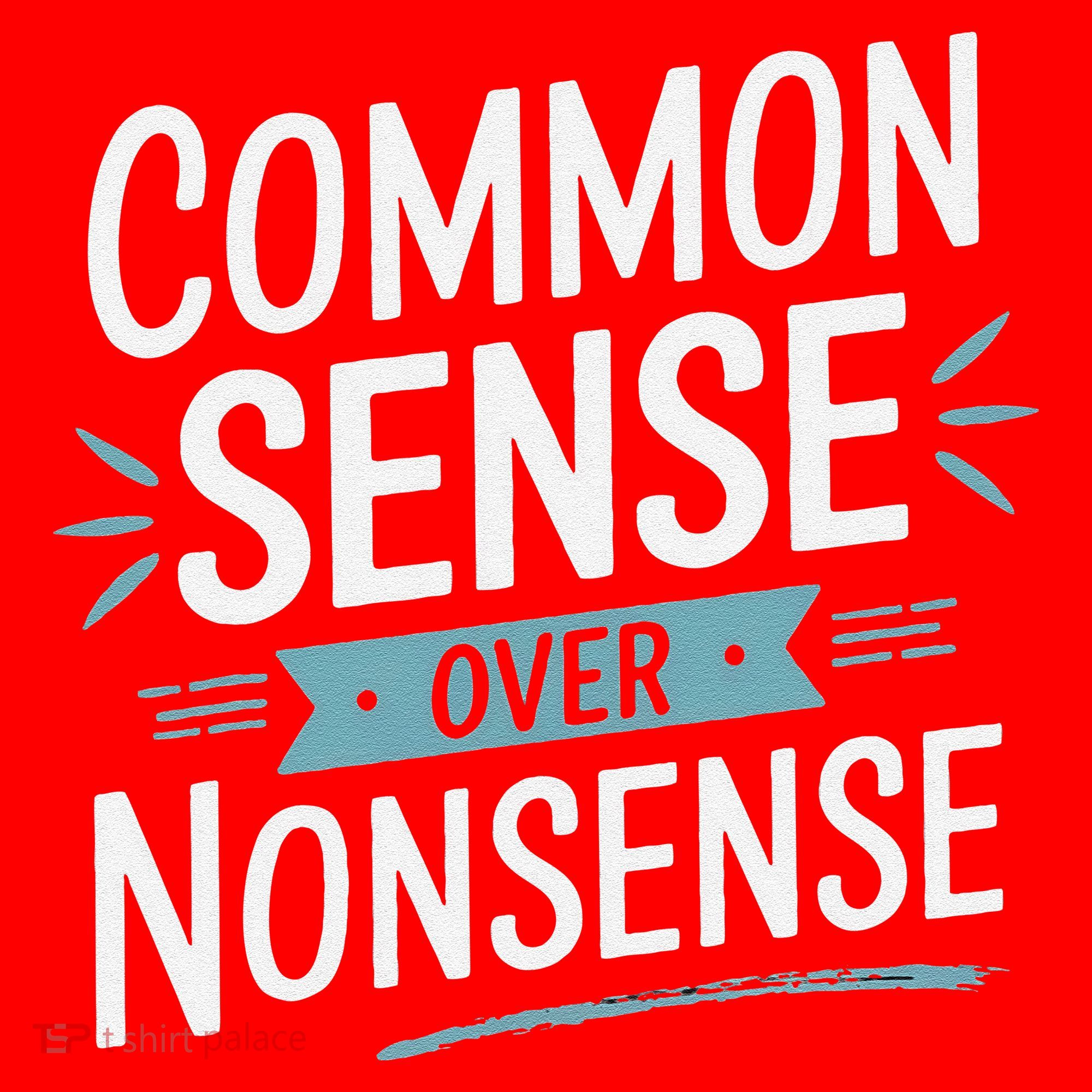 Common Sense Over Nonsense Santa Hat