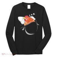 Chicken Sleeping Pajamas Nap PJs Outfit Farmer Gift Chicken Long Sleeve Shirt thumb 0