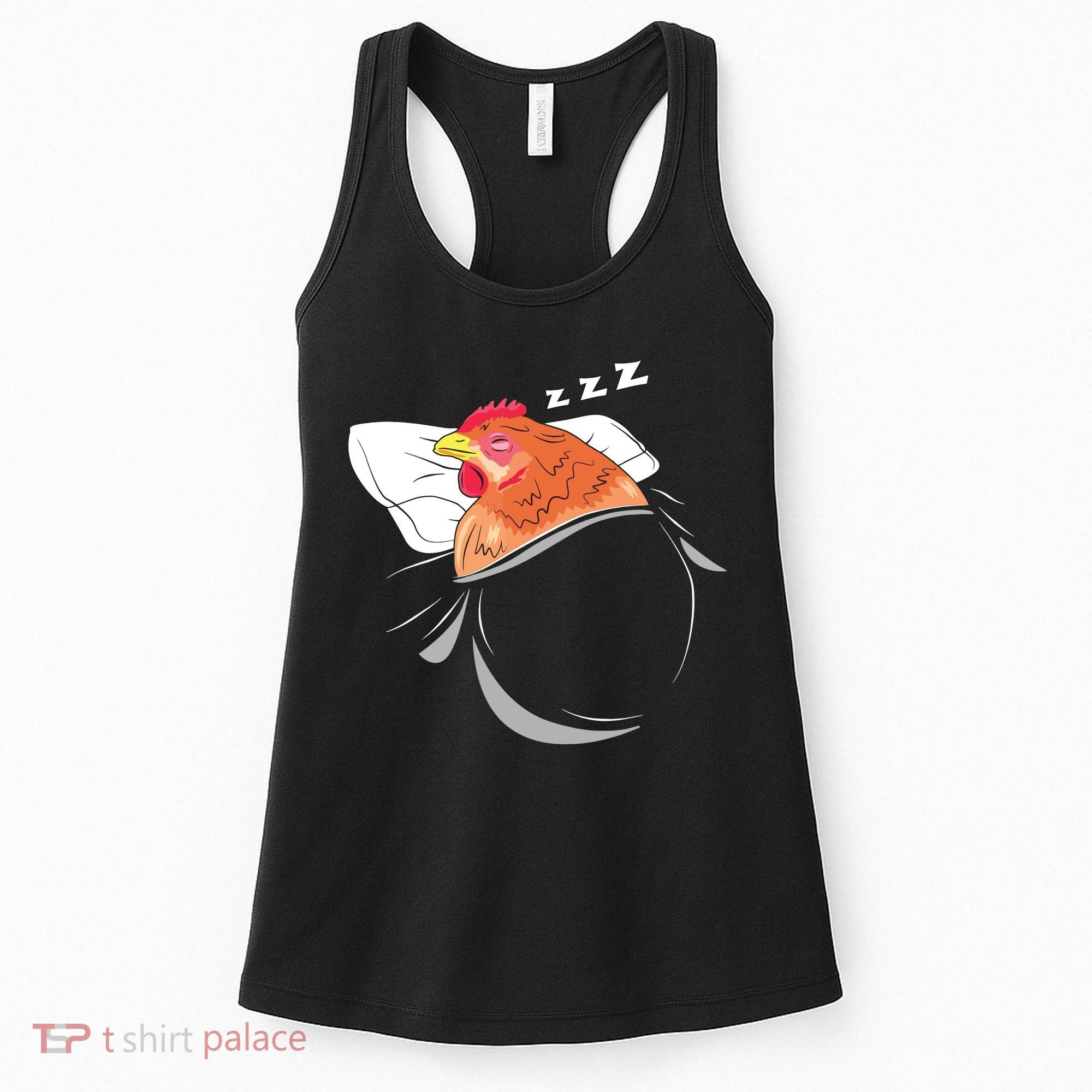 Chicken Sleeping Pajamas Nap PJs Outfit Farmer Gift Chicken Women's Tank Top
