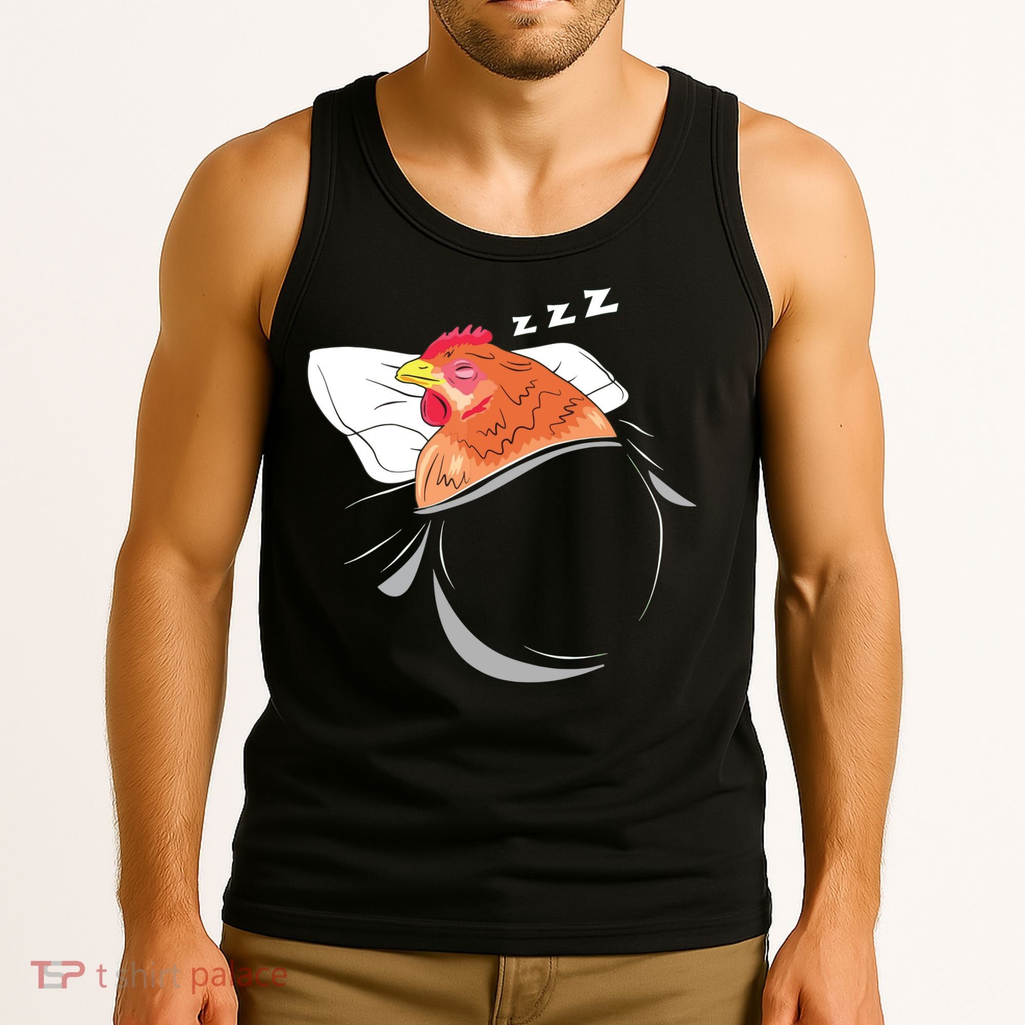 Chicken Sleeping Pajamas Nap PJs Outfit Farmer Gift Chicken Tank Top