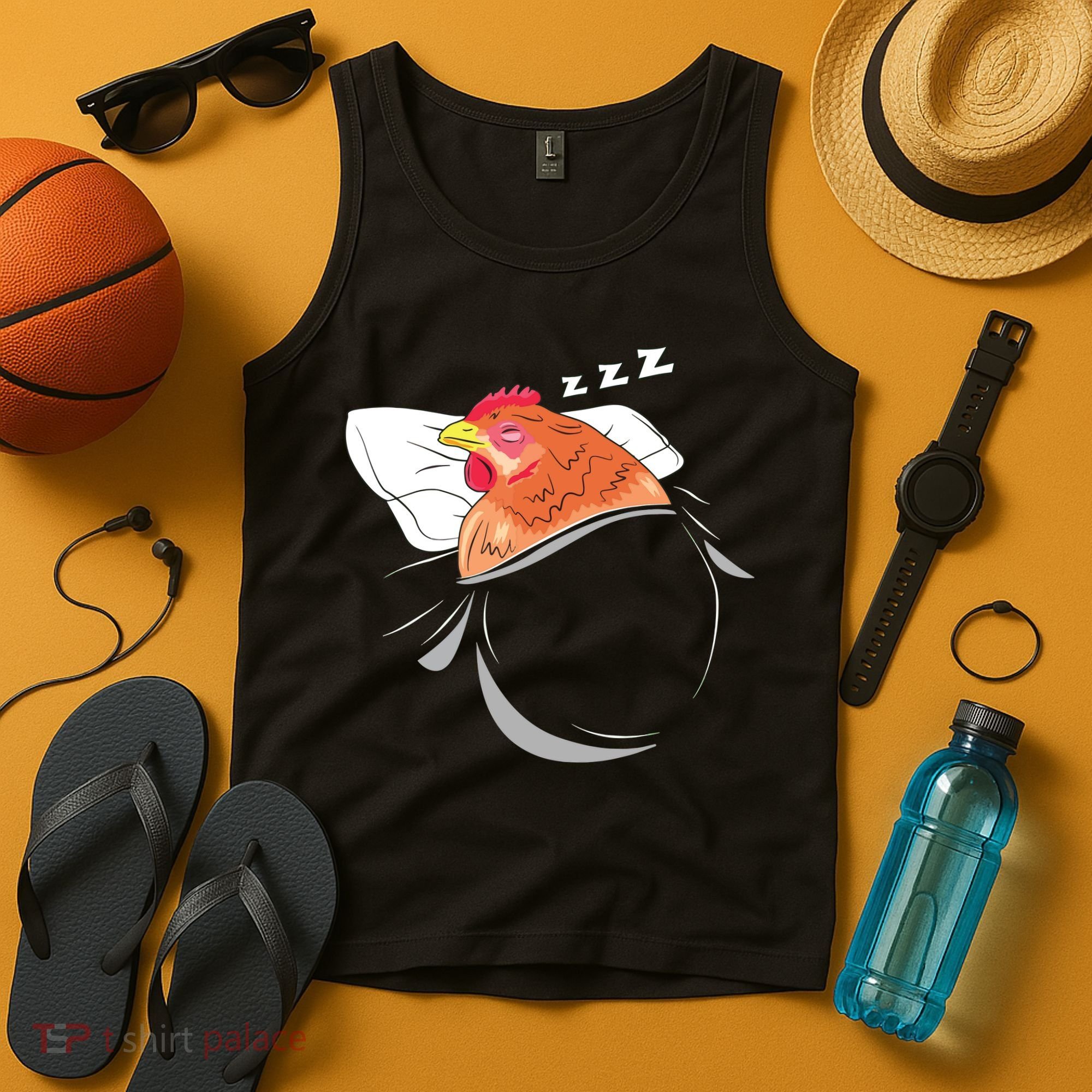 Chicken Sleeping Pajamas Nap PJs Outfit Farmer Gift Chicken Tank Top
