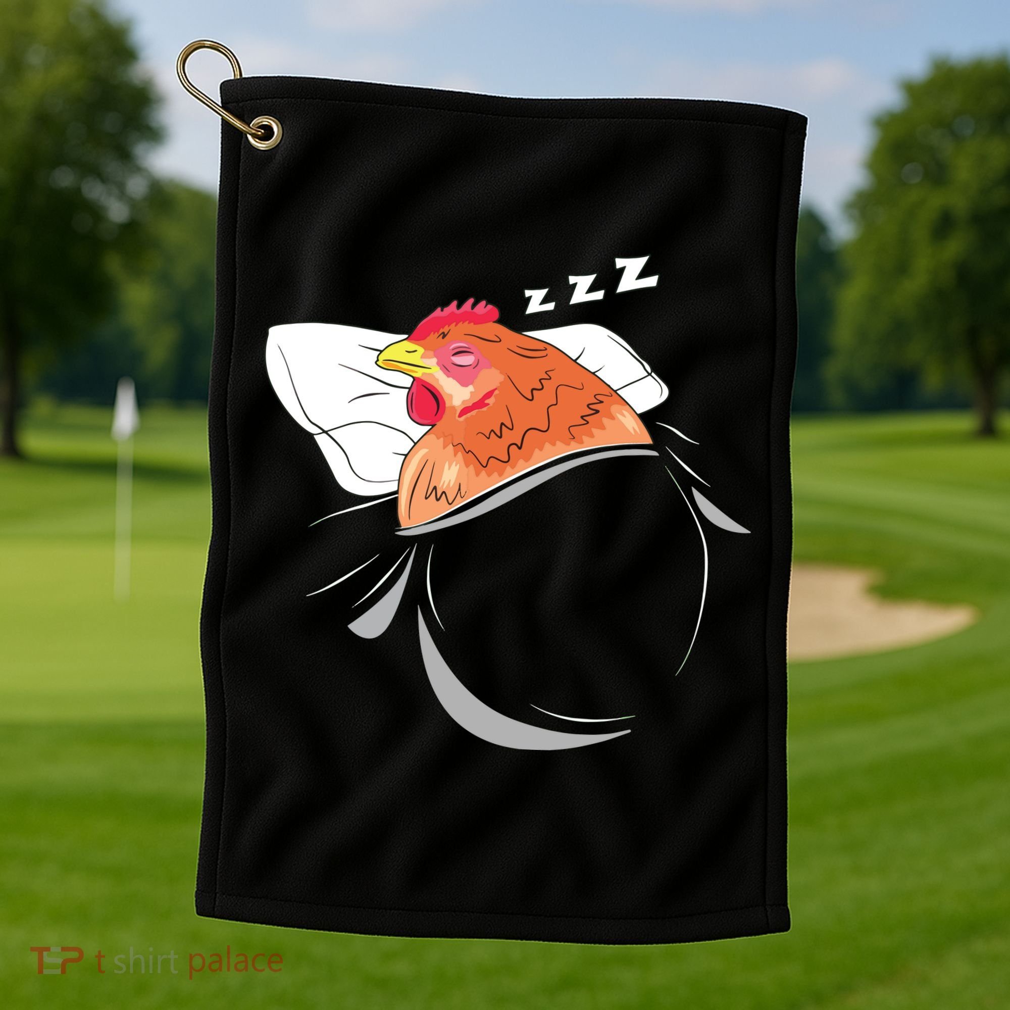 Chicken Sleeping Pajamas Nap PJs Outfit Farmer Gift Chicken Golf Towel