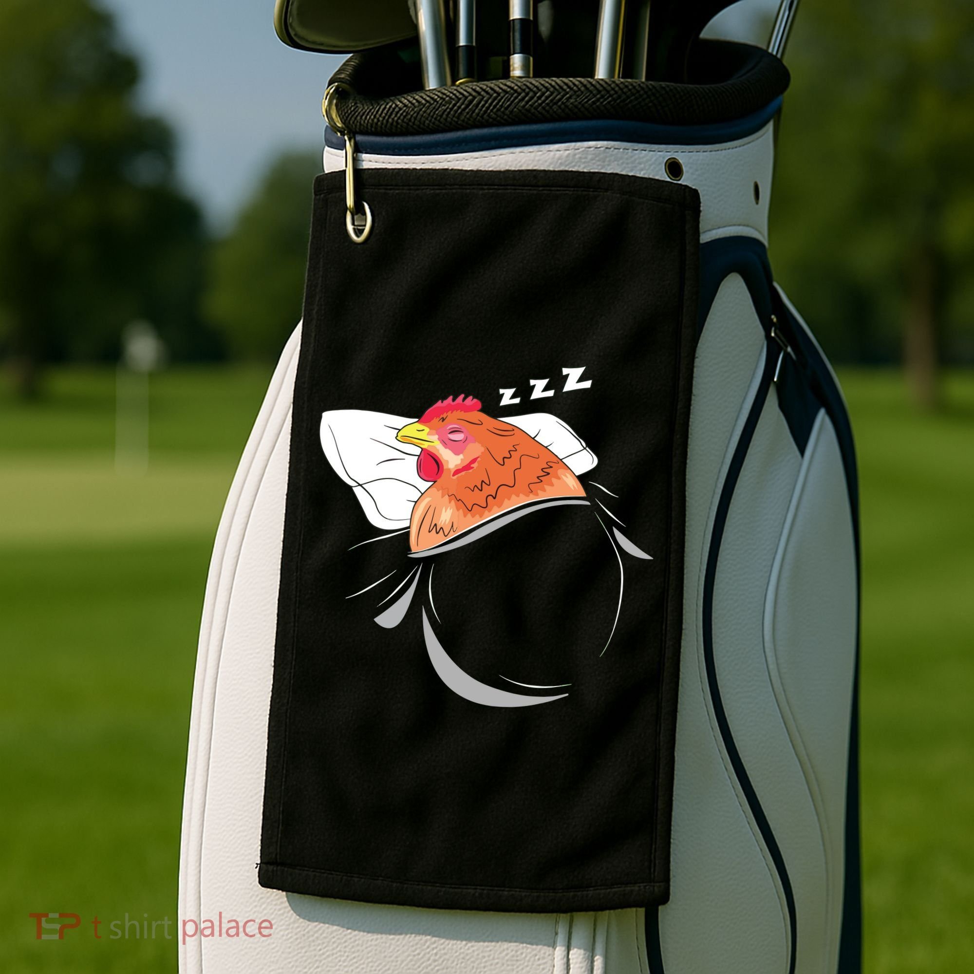 Chicken Sleeping Pajamas Nap PJs Outfit Farmer Gift Chicken Golf Towel