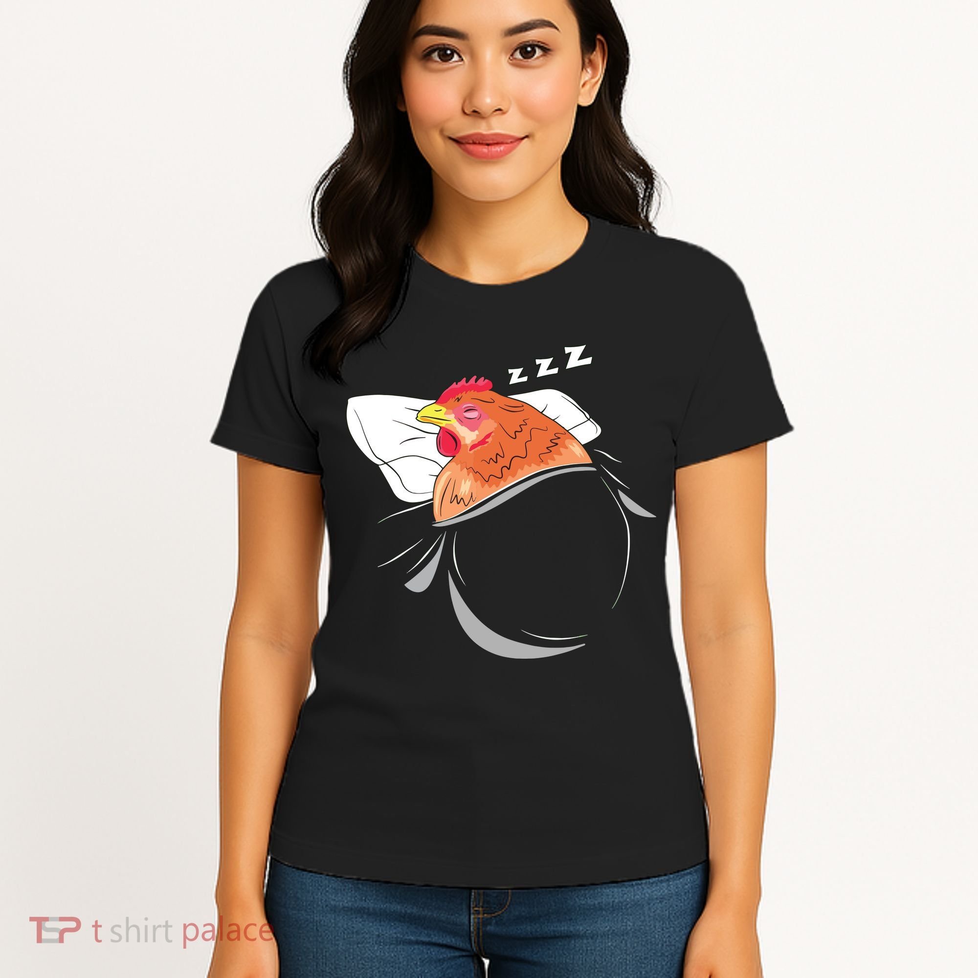 Chicken Sleeping Pajamas Nap PJs Outfit Farmer Gift Chicken Women's T-Shirt